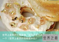 世界上最贵的十种食物，法国巧克力冰淇淋2万美元一个（世界上最贵的雪糕是什么）