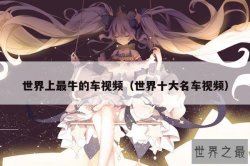 世界上最牛的车视频（世界十大名车视频）