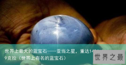 世界上最大的蓝宝石——亚当之星，重达1404.49克拉（世界上有名的蓝宝石）
