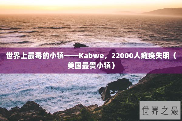 世界上最毒的小镇——Kabwe，22000人瘫痪失明（美国最贵小镇）