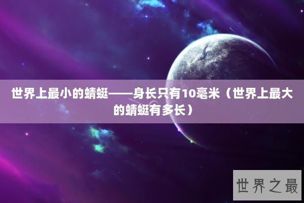世界上最小的蜻蜓——身长只有10毫米（世界上最大的蜻蜓有多长）