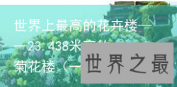 世界上最高的花卉楼——23.438米高的菊花楼（一个花坛的面积约是多少）