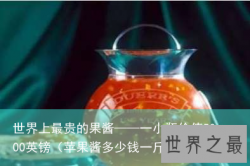 世界上最贵的果酱——一小瓶价值5000英镑（苹果酱多少钱一斤）