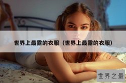 世界上最露的衣服（世界上最露的衣服）