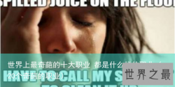 世界上最奇葩的十大职业 都是什么样的职业（20个奇葩的职业）