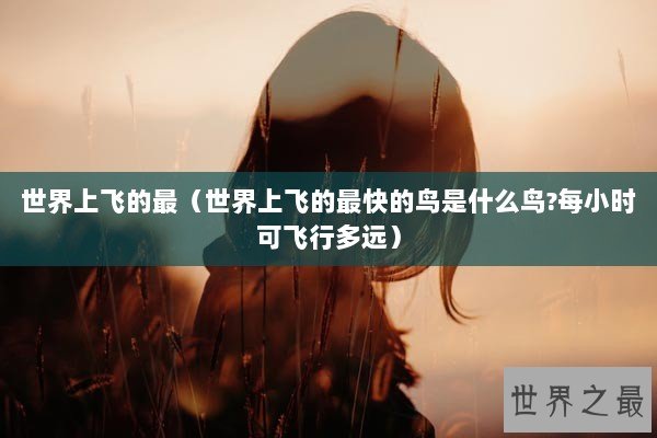 世界上飞的最（世界上飞的最快的鸟是什么鸟?每小时可飞行多远）