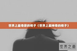 世界上最奇葩的椅子（世界上最神奇的椅子）