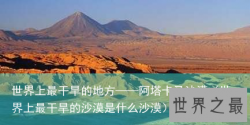 世界上最干旱的地方——阿塔卡马沙漠（世界上最干旱的沙漠是什么沙漠）