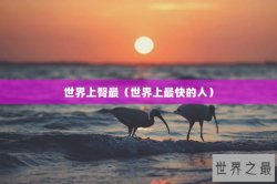 世界上臀最（世界上最快的人）