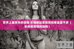 世界上最快乐的动物 长相看起来就就和老鼠差不多（长的很奇怪的动物）