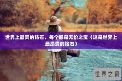 世界上最贵的钻石，每个都是无价之宝（这是世界上最昂贵的钻石）