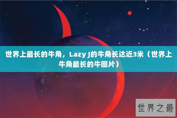 世界上最长的牛角，Lazy J的牛角长达近3米（世界上牛角最长的牛图片）