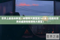 世界上最高的教堂，敏斯特大教堂高161米（在闻名世界的威斯特敏斯特大教堂）