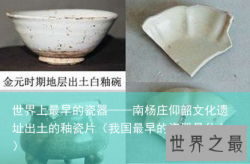 世界上最早的瓷器——南杨庄仰韶文化遗址出土的釉瓷片（我国最早的瓷器是什么）