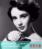 全世界最贵的女人，全身投保128个亿人民币！（世界保险最贵的女人）