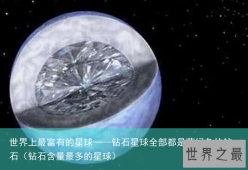 世界上最富有的星球——钻石星球全部都是蓝绿色的钻石（钻石含量最多的星球）