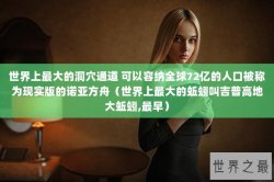 世界上最大的洞穴通道 可以容纳全球72亿的人口被称为现实版的诺亚方舟（世界上最大的蚯蚓