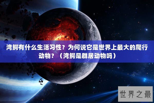 湾鳄有什么生活习性？为何说它是世界上最大的爬行动物？（湾鳄是群居动物吗）