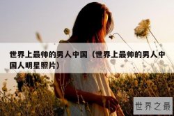 世界上最帅的男人中国（世界上最帅的男人中国人明星照片）