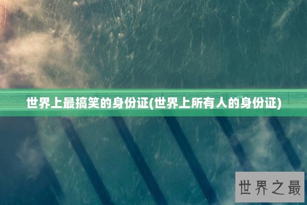 世界上最搞笑的身份证(世界上所有人的身份证)