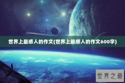 世界上最感人的作文(世界上最感人的作文600字)