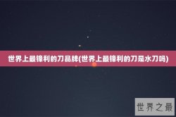 世界上最锋利的刀品牌(世界上最锋利的刀是水刀吗)