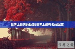 世界上最污的动漫(世界上最有名的动漫)
