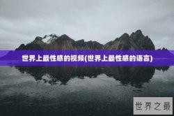 世界上最性感的视频(世界上最性感的语言)