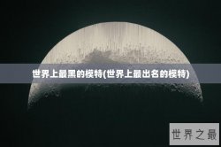 世界上最黑的模特(世界上最出名的模特)