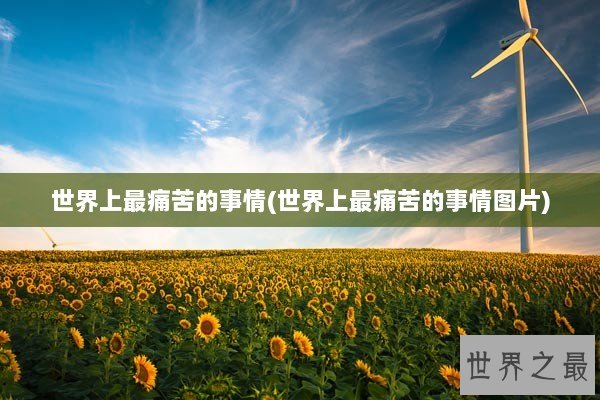 世界上最痛苦的事情(世界上最痛苦的事情图片)