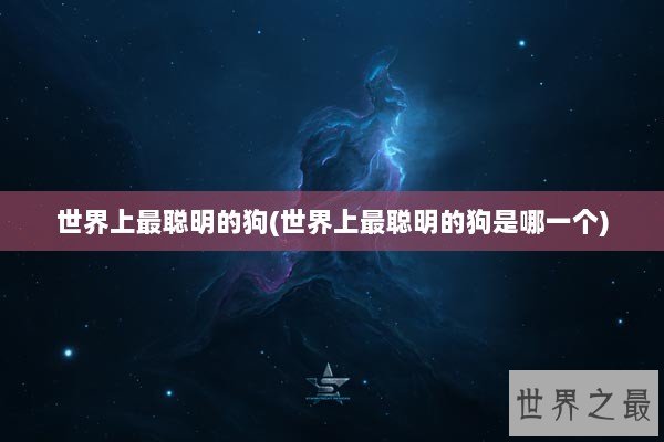 世界上最聪明的狗(世界上最聪明的狗是哪一个)