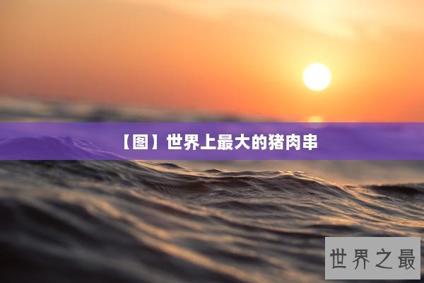【图】世界上最大的猪肉串