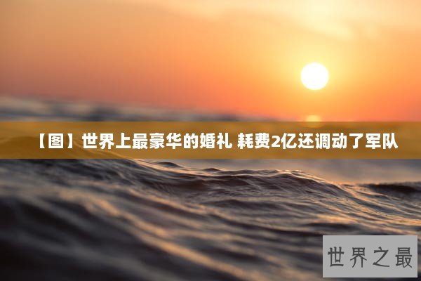 【图】世界上最豪华的婚礼 耗费2亿还调动了军队