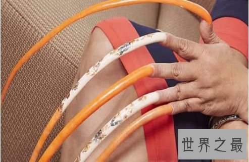 世界上双手指甲最长的女人 23年未剪指甲(长达576.4厘米)