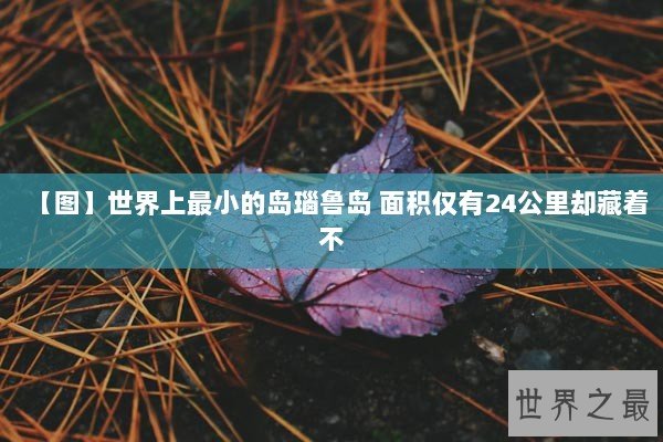 【图】世界上最小的岛瑙鲁岛 面积仅有24公里却藏着不