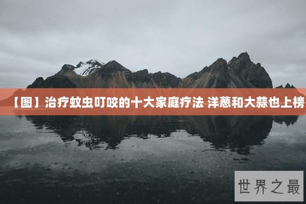 【图】治疗蚊虫叮咬的十大家庭疗法 洋葱和大蒜也上榜