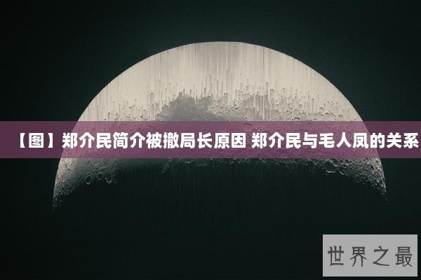 【图】郑介民简介被撤局长原因 郑介民与毛人凤的关系