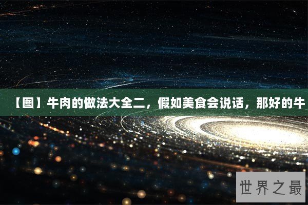 【图】牛肉的做法大全二，假如美食会说话，那好的牛