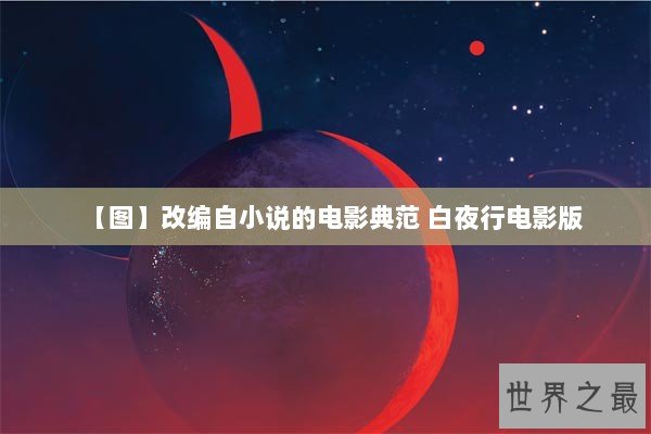 【图】改编自小说的电影典范 白夜行电影版
