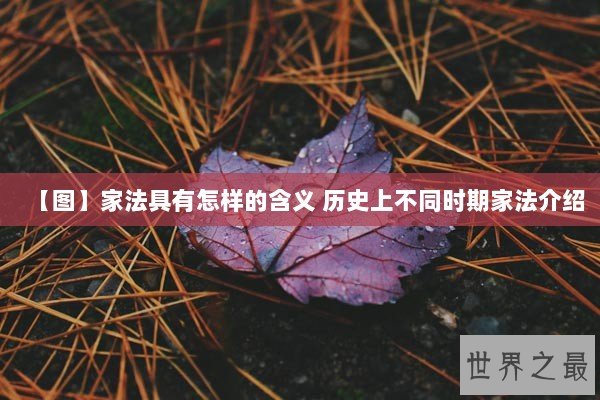 【图】家法具有怎样的含义 历史上不同时期家法介绍