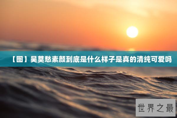 【图】吴莫愁素颜到底是什么样子是真的清纯可爱吗 【图】吴莫愁素颜到底是什么样子是真的清纯可爱吗