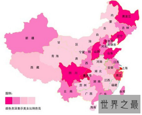 【图】中国美女散布图 看看各位小同伴是不是在这些地
