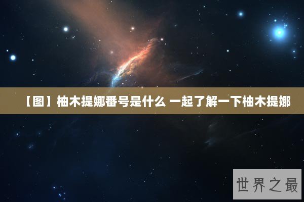 【图】柚木提娜番号是什么 一起了解一下柚木提娜