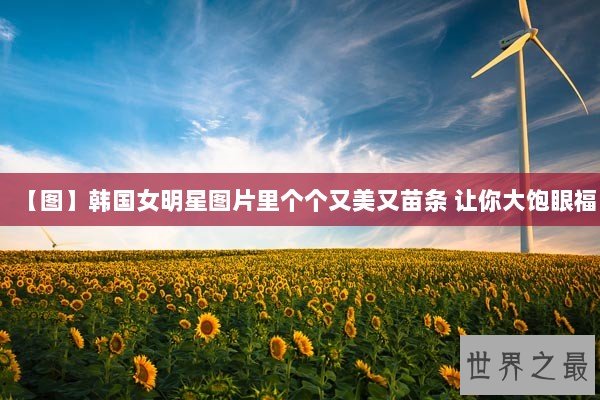 【图】韩国女明星图片里个个又美又苗条 让你大饱眼福