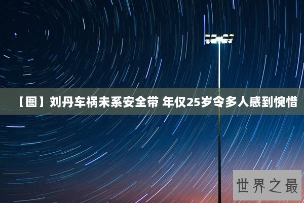 【图】刘丹车祸未系安全带 年仅25岁令多人感到惋惜