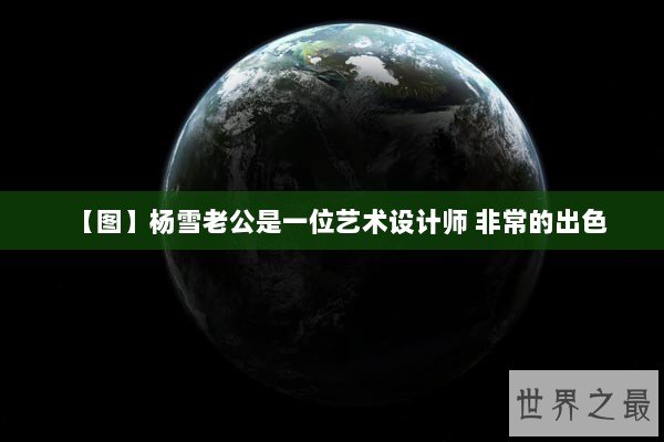 【图】杨雪老公是一位艺术设计师 非常的出色