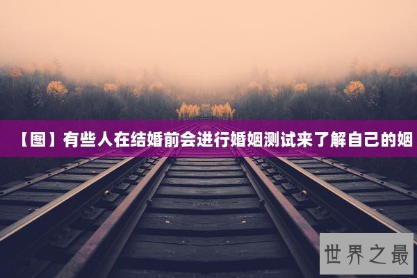 【图】有些人在结婚前会进行婚姻测试来了解自己的姻