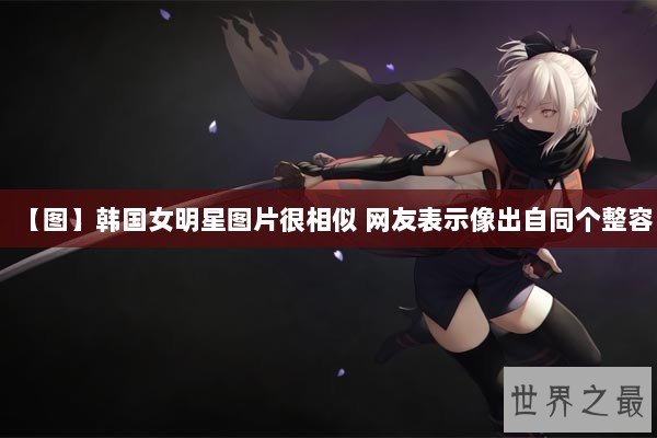 【图】韩国女明星图片很相似 网友表示像出自同个整容