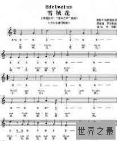 【图】一篇关于雪绒花歌词的文章送给你们，让你的心