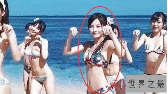 【图】四千年第一美女鞠婧祎比基尼照，她的胸竟能可